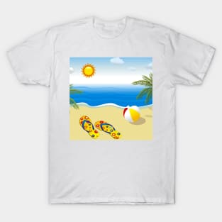 Cheerful Summer Day At The Beach T-Shirt